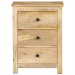 ZNTS Bedside Cabinet 45x35x60 cm Solid Mango Wood 320807