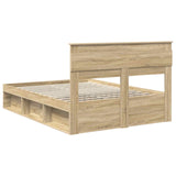Bed Frame with Headboard Sonoma 140 x 200 cm Solid Pine Wood 3409761