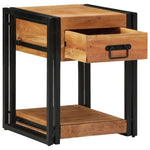 ZNTS Nightstands 2 pack 40x40x50 cm Solid Acacia Wood 4016705