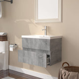 Sink Cabinet with Built-in Basin Grey Sonoma Engineered Wood 3152868