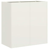 Planter White 80x40x80 cm Cold-rolled Steel 860711