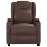 Recliner Chair Brown Faux Leather 340961