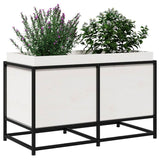 Garden Planter White 80x40x50 cm Solid Wood Pine 847029