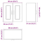 Kitchen Wall Cabinet Kalmar Black Engineered Wood 853578