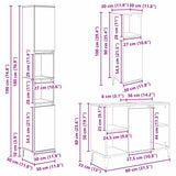 Bathroom Furniture Set 3 pcs Artisan Oak Engineered wood 3415945