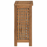 Laundry Basket Natural Solid Teak Wood 42024288