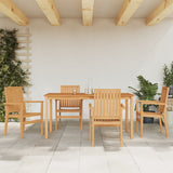 5 Piece Garden Dining Set Solid Wood Teak 3157917