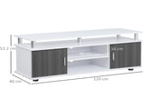 TV Cabinet Unit for TVs up to 50'' with Storage Shelf and Cupboards, Living Room Entertainment T3398P330532