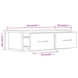 Wall Cabinet Brown Oak 60x26x18.5 cm Engineered Wood 815080