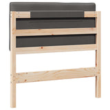Upholstered Headboard with Headboard Brown and Dark Grey 100 cm 880194