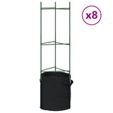 Tomato Cages with Plant Bags 8 pcs 116 cm Steel and PP 3281492