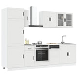 8 Piece Kitchen Cabinet Set Porto White Engineered Wood 3314811
