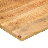 Desk Top with Curve 80x60x2.5 cm Solid Wood Rough Mango 370184