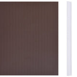 Garden Privacy Screens 4 pcs PVC 35x0.19 m Brown 147863