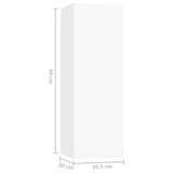 10 Piece TV Cabinet Set White Engineered Wood 3078737