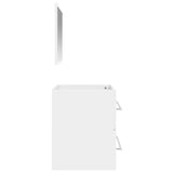 Bathroom Cabinet with Mirror White Engineered Wood 833879