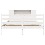 Bookcase Bed without Mattress White 140x200 cm Solid Wood Pine 3321853