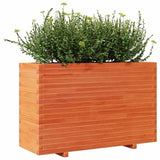 Garden Planter Wax Brown 110x40x72 cm Solid Wood Pine 3282641