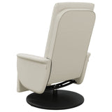 Massage Recliner Chair with Footrest Cream Faux Leather 356513