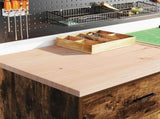 Garage Cabinets 2 pcs Smoked Oak Engineered Wood 3328336