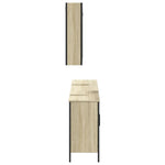 ZNTS 3 Piece Bathroom Cabinet Set Sonoma Oak Engineered Wood 3214731