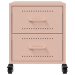 ZNTS Bedside Cabinets 2 pcs Pink 36x39x43.5 cm Steel 846629