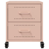 ZNTS Bedside Cabinets 2 pcs Pink 36x39x43.5 cm Steel 846629