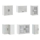 11 Piece Kitchen Cabinet Set "Lucca" Concrete Grey Engineered Wood 3314895