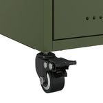 ZNTS Bedside Cabinets 2 pcs Olive Green 36x39x43.5 cm Steel 846635