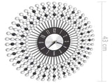 Wall Clock Metal 43 cm Black 283859