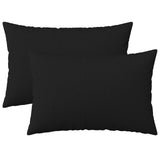 Cushion with Pillow HEERLEN 2 pcs Black Fabric 927687