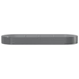 Garden Raised Bed Galvanised Steel 373x140x36 cm Grey 319034