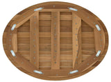 Table Top 50 x 3.5 Round Solid Teak Wood Natural 42033150
