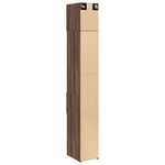 Slim Storage Cabinet Brown Oak 30x42.5x225 cm Engineered Wood 3281272
