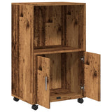 Rolling Cabinet Old Wood 55x40x91 cm Engineered Wood 853189