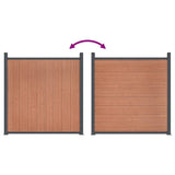 Fence Panel Brown 526x186 cm WPC 3282800