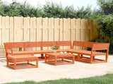 Garden Lounge Set Wax brown Solid pine wood Large Modular 3216927