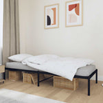 Metal Bed Frame without Mattress Black 90x190cm 350838