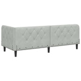 Corner Bed Frame with Headboard Light Grey 80 x 200 cm Velvet 42016586