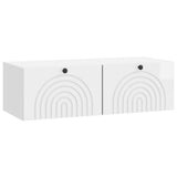 Wall-Mounted TV Cabinet High Gloss White 98 x 41 x 30 cm 898189