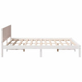 Bed Frame White 140 x 200 cm Solid Pine wood 872189