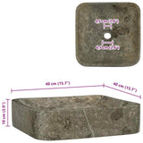 Sink Grey 40x40x10 cm Marble 149182