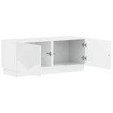 TV Cabinet High Gloss White Engineered Wood 897339