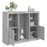 Sideboards with LED Lights 3 pcs Concrete Grey Engineered Wood 3209124