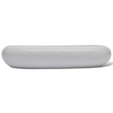Bathroom Basin with Mixer Tap Ceramic Oval White 275496