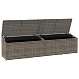 Garden Storage Box Grey 220x50x58 cm Poly Rattan 4104076