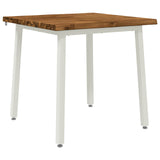 60 x 55 x 75 cm Solid Acacia Wood Natural and White Rectangular 937464