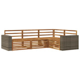 Outdoor Sofa Set 4 pcs Natural 255.5 x 176.5 x 73 cm 3383307