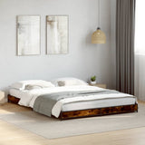 Bed Frame without Mattress Smoked Oak 120x200 cm 845153