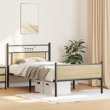 Bed Frame without Mattress Sonoma Oak 100x190 cm Engineered Wood 4106974